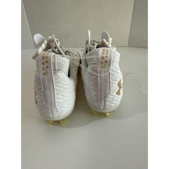 Under Armour Football Cleats MC Spotlight Clone White Gold 3026334-104 size 12